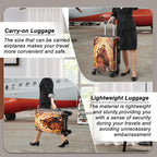 20 Inch Kids Carry On Luggage, Cute Bear Forest Print Hardside Suitcase with Spinner Wheels, Lightweight ABS Travel Suitcase for Boys Girls