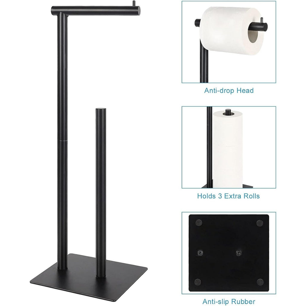 Stealth Series Freestanding Toilet Paper Tower | Minimalist Bathroom Tissue Hub