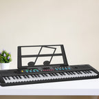 61-Key Portable Electronic Keyboard Piano - Kids Musical Learning Toy with Built-in Speakers & Microphone - Sheet Music Stand Included