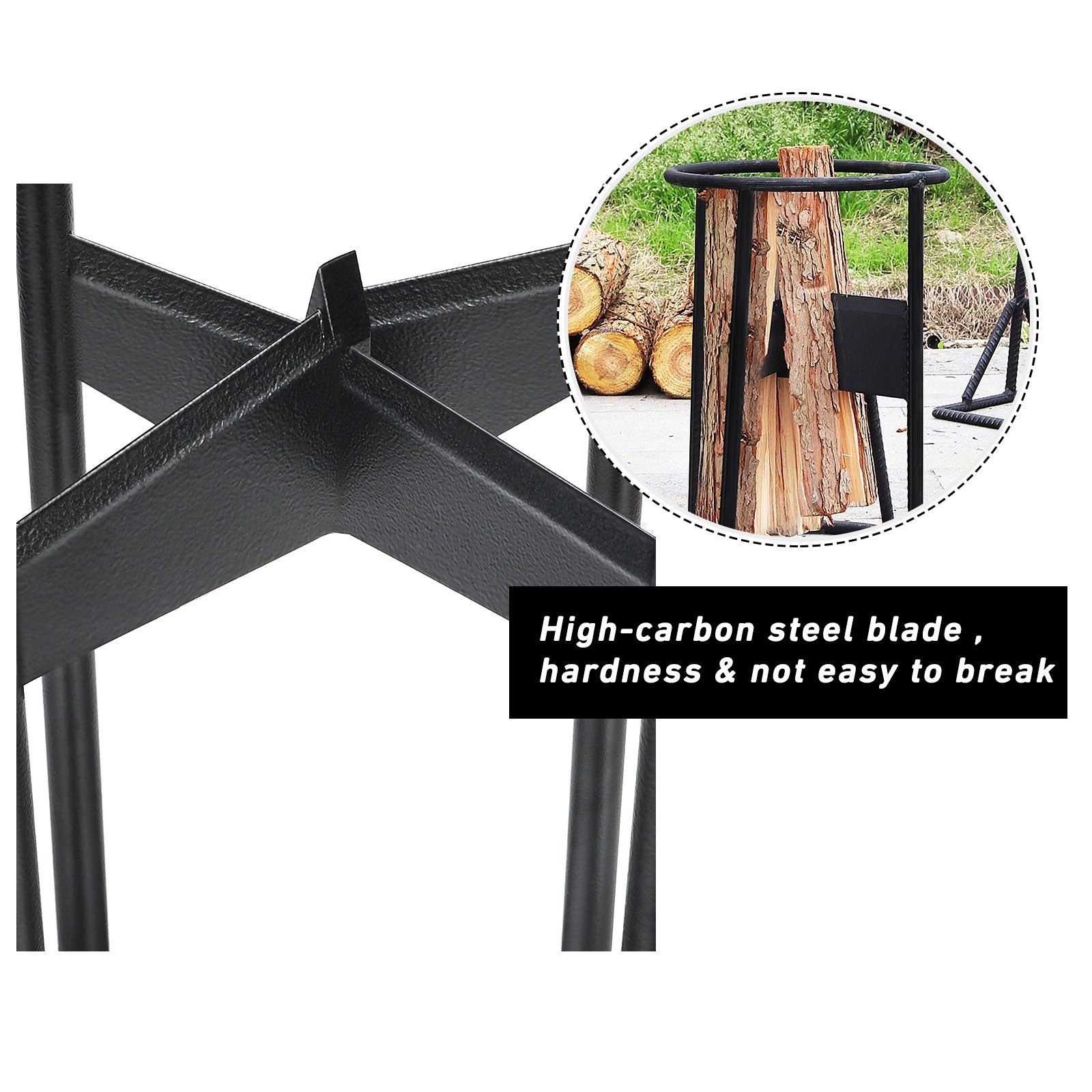 Manual Log Splitter and Kindling Cracker for Firewood Preparation