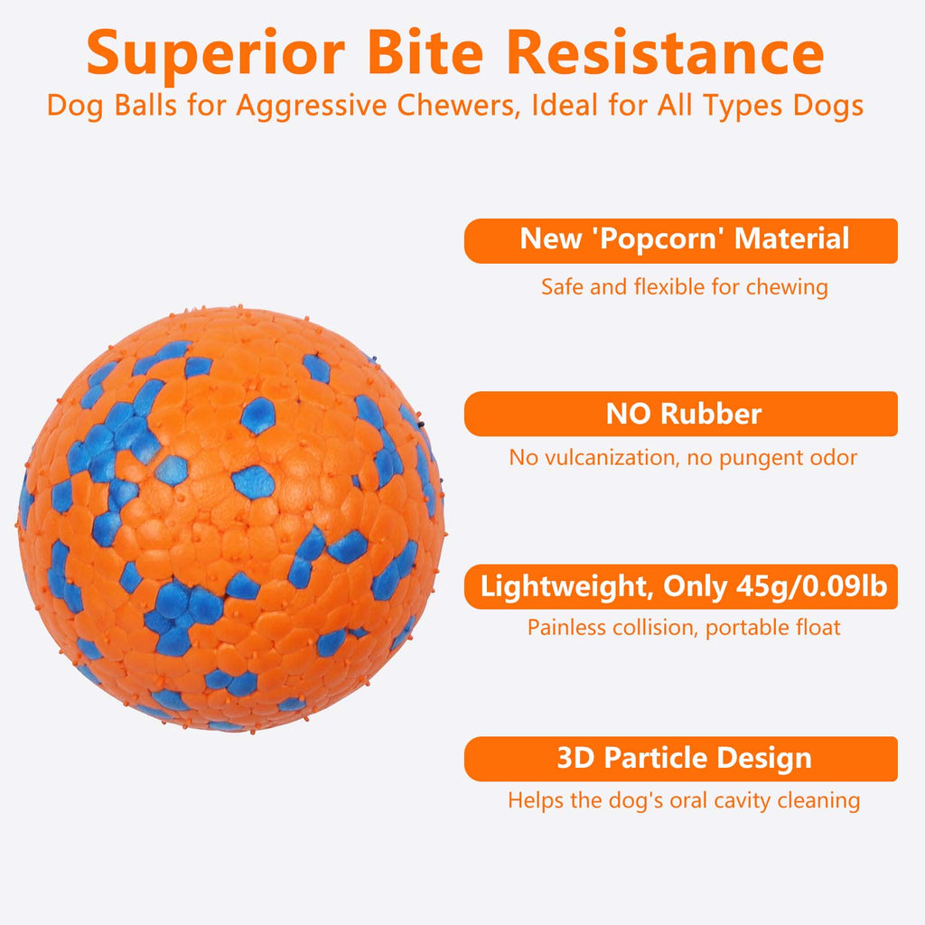 Dog Balls for Aggressive Chewers - High Elasticity Rubber Fetch Toy for Large/Medium Dogs