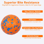 Dog Balls for Aggressive Chewers - High Elasticity Rubber Fetch Toy for Large/Medium Dogs