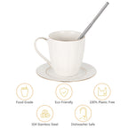 Portable Collapsible Metal Drinking Straw with Portable Keychain Case and Integrated Cleaning Tool for Universal Cup Compatibility