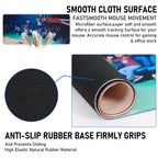 3-Piece Gaming Mouse Pad Set - Basketball Theme, Extended Desk Mat with Matching Mouse Pad & Coaster