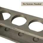 Countertop 4-Bottle Wood Wine Holder, Pre-Assembled Bottle Display Stand for Kitchen Cabinets and Home Bars
