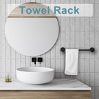 4-Piece Industrial Pipe Bathroom Hardware Set, Wall Mounted Towel Bar and Toilet Paper Holder, Rustic Black Metal Accessories for Farmhouse,