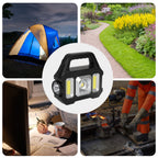 Ultra Bright Solar LED Camping Lantern, Rechargeable Handheld Flashlight & Surround Work Light for Outdoor