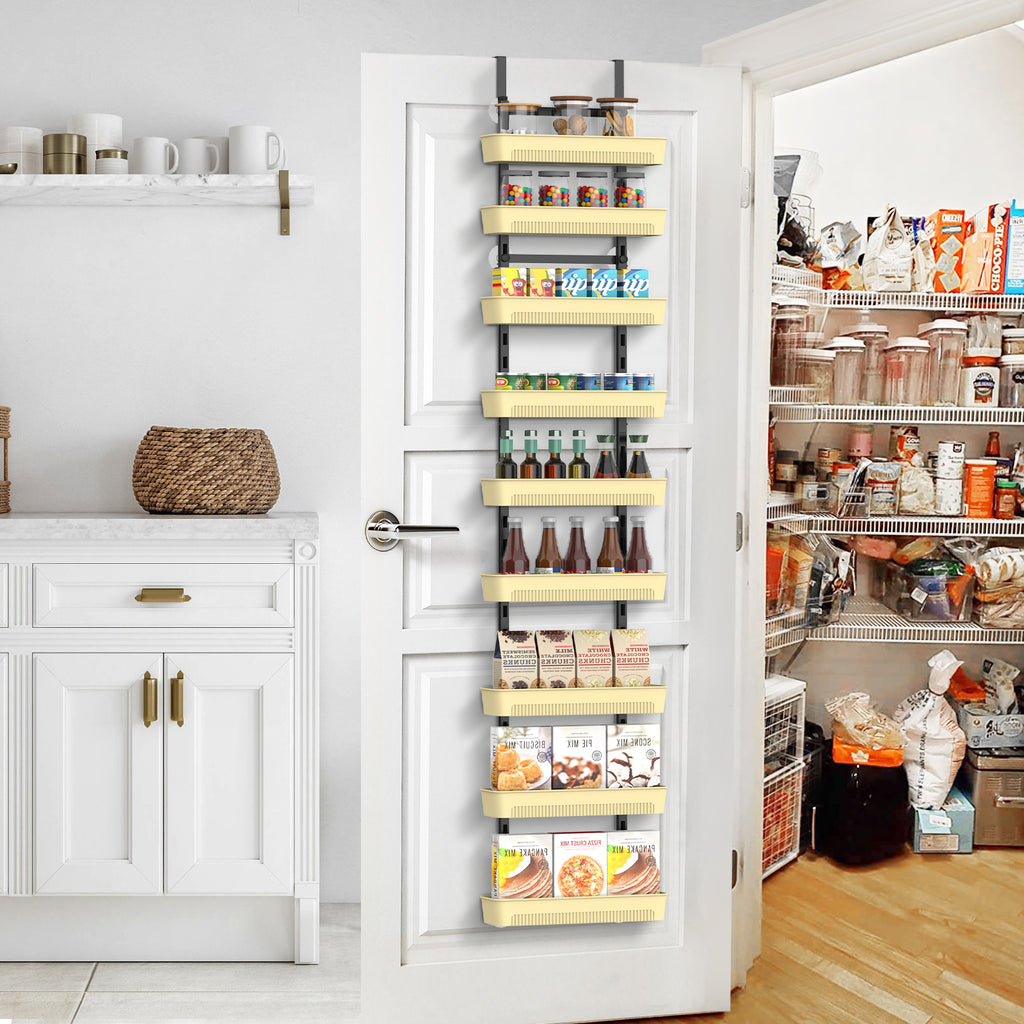 9-Tier Over The Door Pantry Organizer, Extra Large Adjustable Spice Rack Shelves for Kitchen
