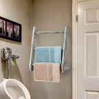 3-Tier Wall Hanging Towel Ladder Farmhouse Whitewashed Mini Hand Towel Rack