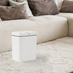 4-Gallon Touchless Smart Bathroom Trash Can - Automatic Motion Sensor Garbage Bin with Lid - Slim Waterproof Plastic Trash Can for Office & Kitchen