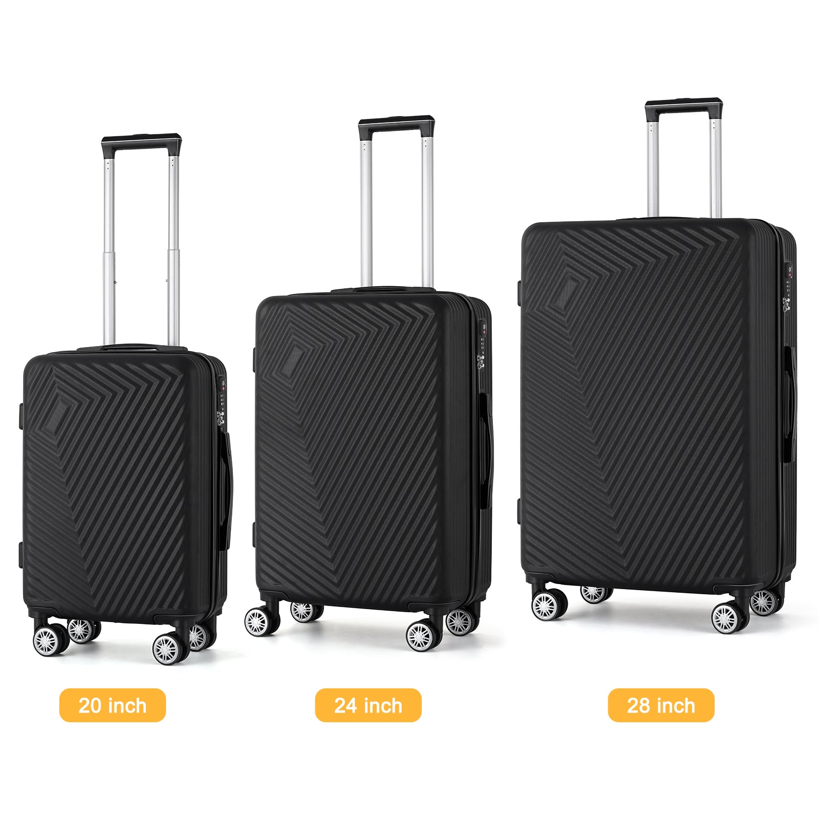 Set of 3 Suitcase Luggage Set Hardshell Travel Bag Trolley Suitcase TSA Lock