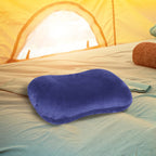 Ultralight Inflatable Camping Pillow - Ergonomic Neck Support with Washable Soft Cover - Compact Travel Pillow for Backpacking & Hiking