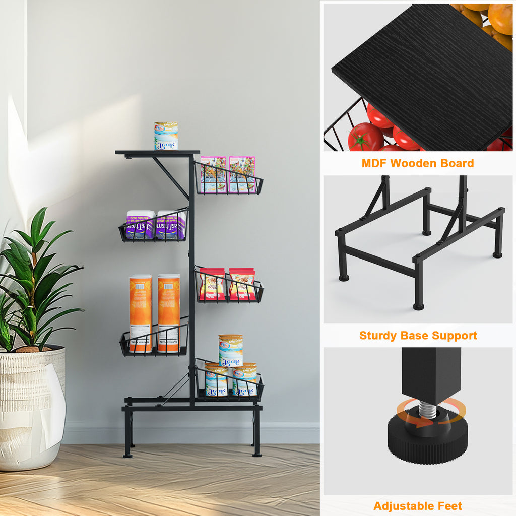 6-Tier Rolling Fruit & Vegetable Trolley for Kitchen & Pantry