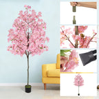 Sakura Dream 6ft Artificial Cherry Blossom Tree | Lifelike Faux Silk Plant in Nursery Pot