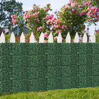 Artifical Ivy Privacy Fence (Green Apple Style) - 47.2inch x 157.5inch(40 pieces) Faux Vine Wall for Garden & Balcony