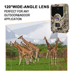 1080P HD Trail Game Camera - 12MP Motion Activated Hunting Camera with 120Â¡Ã£ Wide Angle & Night Vision - IP45 Waterproof for Wildlife