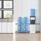 3-Tier Heavy Duty Steel Water Jug Storage Rack (Holds Six 5-Gallon Bottles)