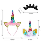 Vibrant Unicorn Horn Topper with Floral Details and Eyelashes for Birthdays, Weddings, and Themed Parties