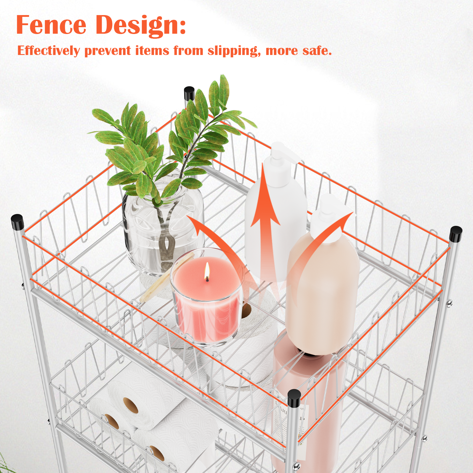 5-Tier Water Bottle Storage Rack - Metal Bottled Water Organizer for Kitchen & Pantry, Silver