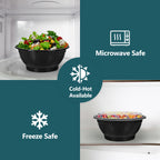 50 Sets 24oz Meal Prep Container - Reusable Plastic Food Storage Containers with Lids, Fits Microwave, Freezer and Dishwasher Safe