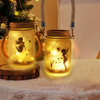 DIY Solar Hanging Mason Jar Lights Holiday Decor Lantern