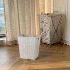 Farmhouse Garbage Can Bathroom Trash Can Wood Waste Bin with Handles Waste Basket for Office Decorative Rectangular Trash Containers Wastebaskets Storage for Living Room Kitchen