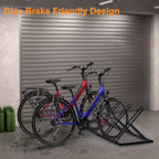 5-Bike Floor Parking Stand - Adjustable Free-Standing Storage Rack for Garage, MTB & Road Bikes