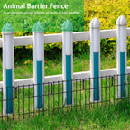 10-Pack Garden Fence Animal Barrier, Rustproof Metal Short Panels No-Dig Fencing for Yard & Flower Beds,