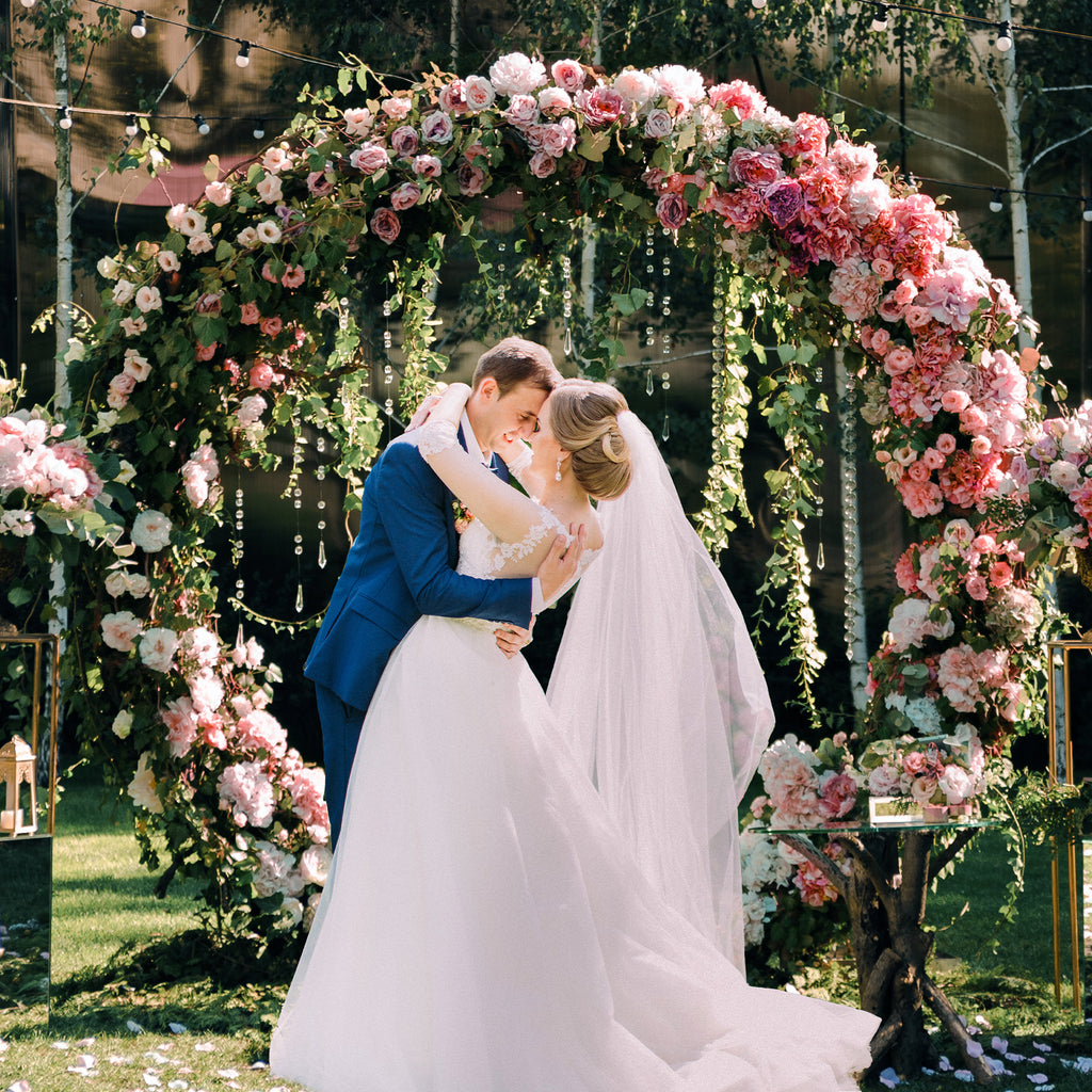 7.2 Feet, Outdoor Garland, Balloon Arch, Metal Round Background Stand, Stable Arch Background Stand, Round Background Stand for Wedding Birthday Party Baby Shower Party Decoration