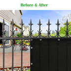 6' x 50' Black Fence Privacy Screen, Heavy-Duty Mesh Windscreen for Backyard & Deck (Zip Ties Included)