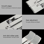 Ergonomic Adjustable Aluminum Laptop Stand - Foldable Portable Computer Riser for MacBook, Dell, and Tablets