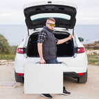 6-Foot Portable Folding Table, Heavy-Duty Indoor/Outdoor Utility Picnic Table with Carrying Handle (White)