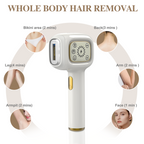 IPL At-Home Hair Removal Device for Men & Women, 3 Modes 5 Adjustable Energy Levels Painless Handheld Hair Remover, Whole Body Epilator for Face, Upper Lip, Underarms, Bikini Line, Arms, Legs, Back