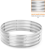 36 Inch Round Galvanized Steel Fire Pit Ring (12" Deep) - Durable Outdoor Liner for Camping & Backyard