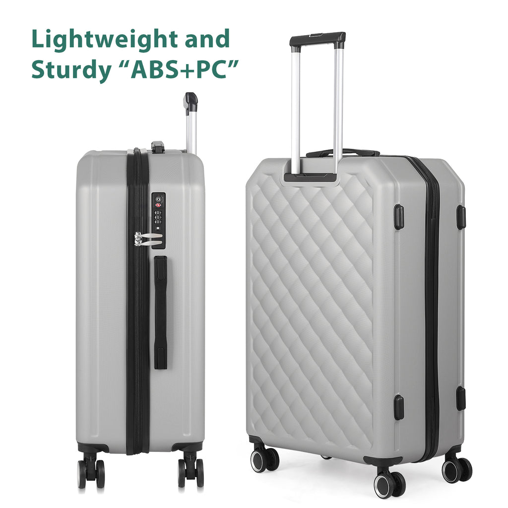 3PCS Travel Trolley Case Hardside Spinner Luggage Bag Set Lightweight 20/24/28 inch