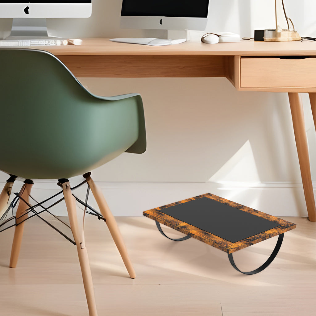 Under Desk Footrest Set with Massage Rollers (2 Pack)