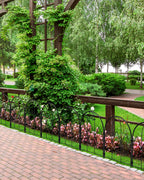20-Pack Decorative Garden Fence, 16.5"H Diamond Pattern Animal Barrier for Yard & Landscape, Rustproof Metal,