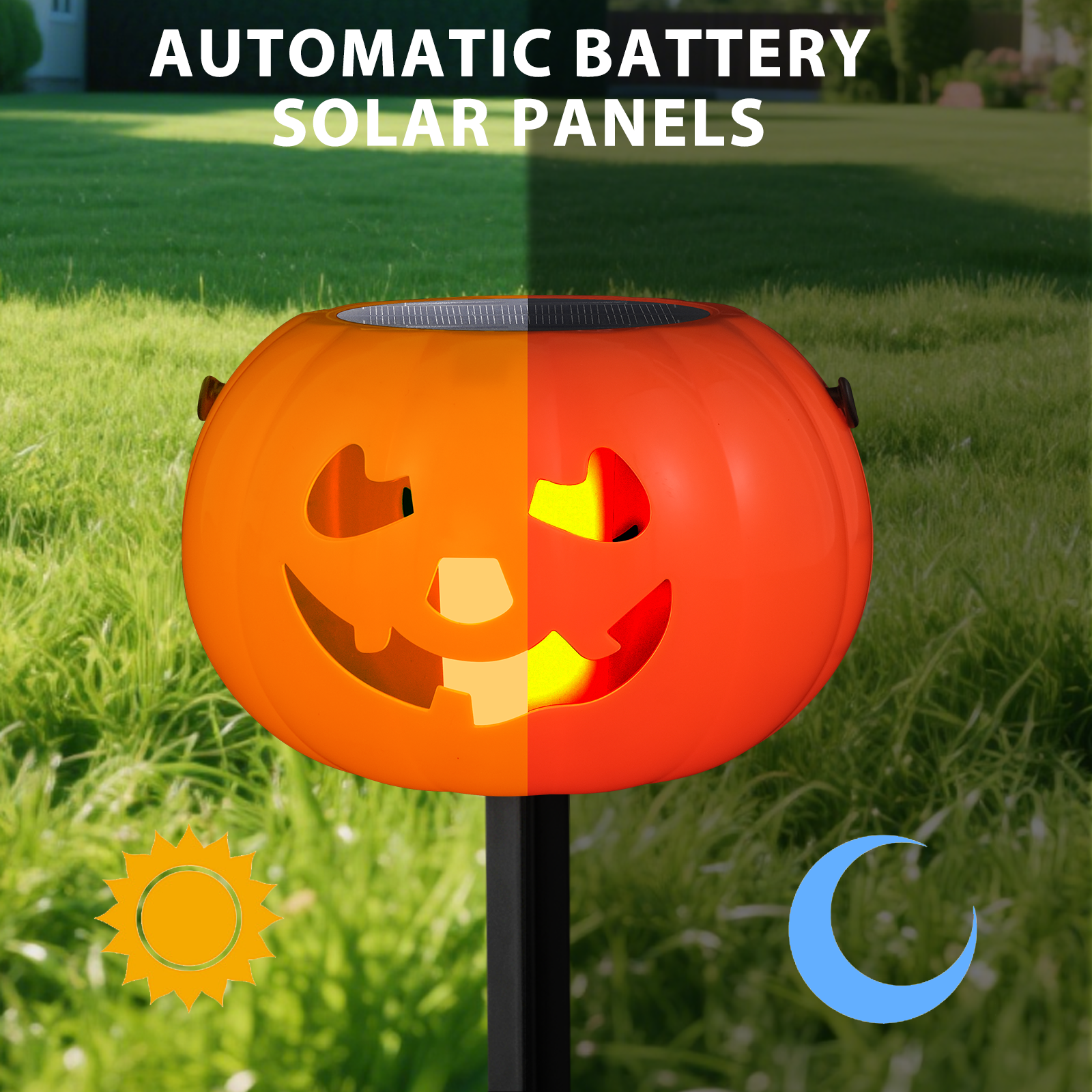 1 Halloween Pumpkin Lantern, Halloween Pumpkin Lantern Decoration. Suitable for Indoor/outdoor Horror Party Decorations (batteries Not Included), The Perfect Halloween Decoration.