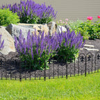 20-Pack Decorative Garden Fence, 16.5"H Fleur-de-lis Animal Barrier for Patio & Yard, Rustproof Metal Wire,