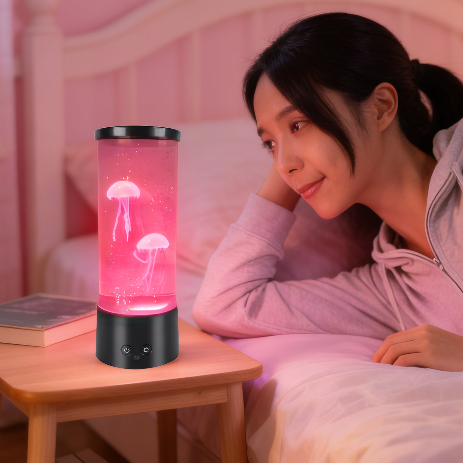 Jellyfish Lamp - Color Changing Artificial Fish Tank w/ Remote, USB/Battery Powered