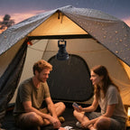 2-in-1 Portable Camping Fan with LED Lantern, Hanging Tent Fan with Emergency Light, Hurricane Survival Kit