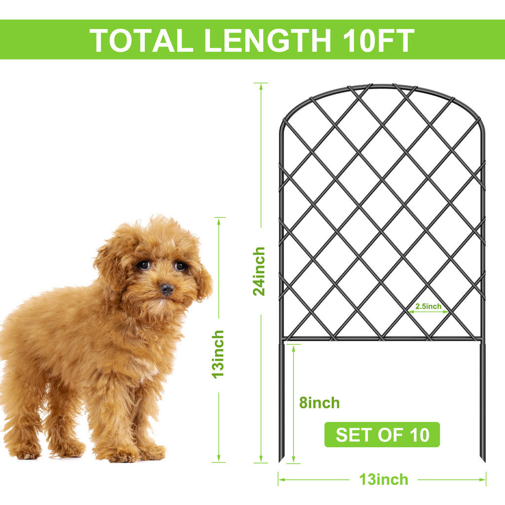 Arched Decorative Garden Fence - Metal Animal Barrier Edging Panels