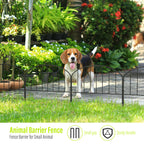 9. 5ft Decorative Garden Fence Panels No Dig Fencing, Rustproof Animal Barrier Boarder, Metal Wire Panel Border for Landscape Patio Yard Outdoor Decor
