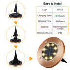 8 Pack Solar In-Ground Lights, 8 LED Outdoor Solar Disc Lights, IP65 Waterproof Landscape Lighting for Yard, Pathway, Patio, Walkway, Warm White