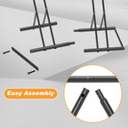 2-Bike Adjustable Floor Parking Rack - Heavy Duty Metal Bicycle Storage Stand for Garage & Outdoor
