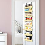 8-Tier Over The Door Pantry Organizer, Adjustable Metal Spice Rack & Storage for Kitchen