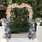7FT Metal Garden Arch with Ground Stakes - Pointed Gothic Trellis - Durable Backdrop Stand for Party & Wedding Decor