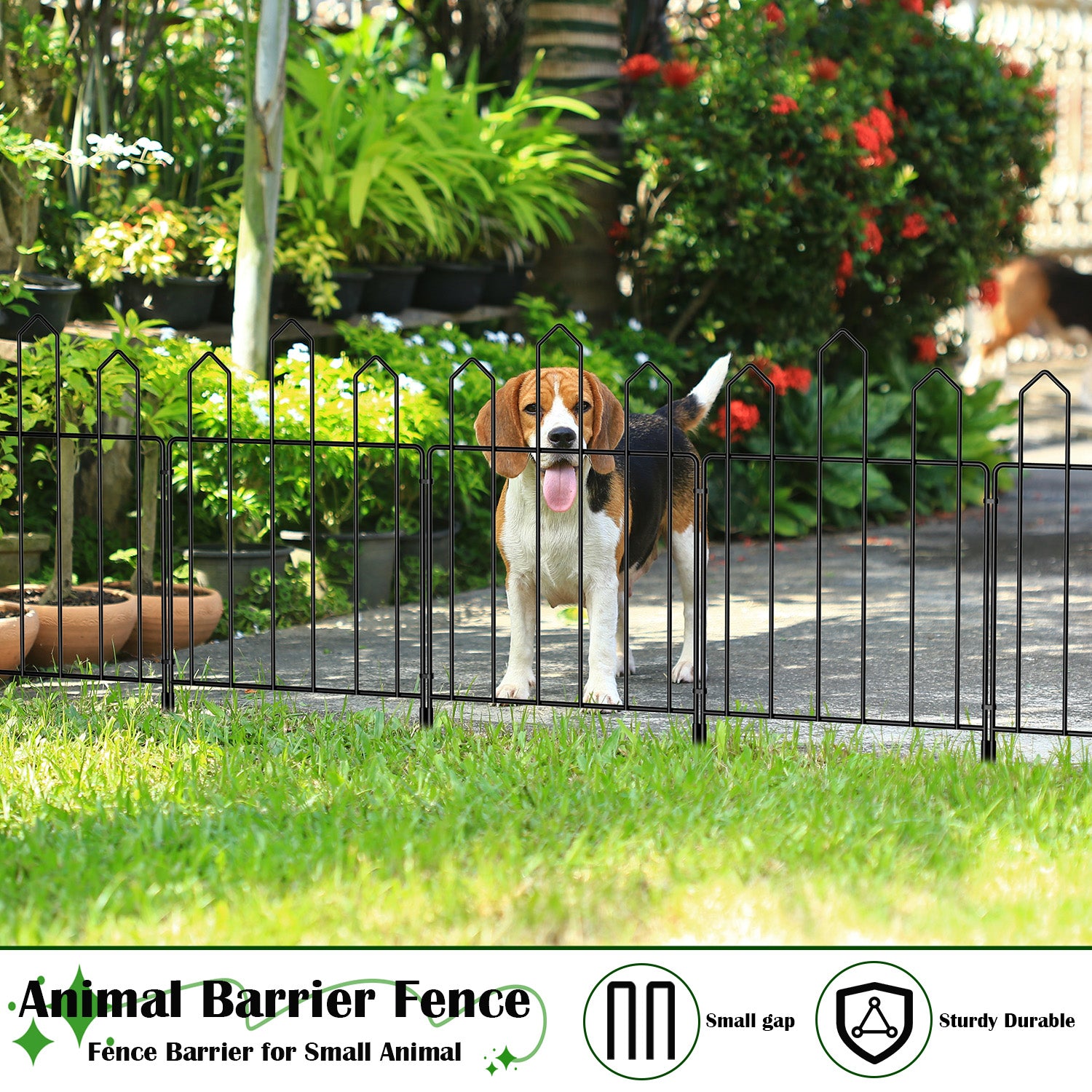10 Pcs Decorative Garden Fences, 22''H x 10'L, Garden Fence Edging, Animal Barrier Fence, Flower Bed Fence, for Outdoor Patio Garden