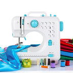 Household Sewing Machine with 12 Built-in Stitches, Portable Multi-Functional Mending Machine for Adults