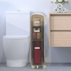 Multi drawer storage cabinet - white storage cabinet. White three-layer storage cabinet. A storage cabinet with drawers. Design inspired storage cabinet. Narrow storage cabinet. Suitable for bedrooms and bathrooms.